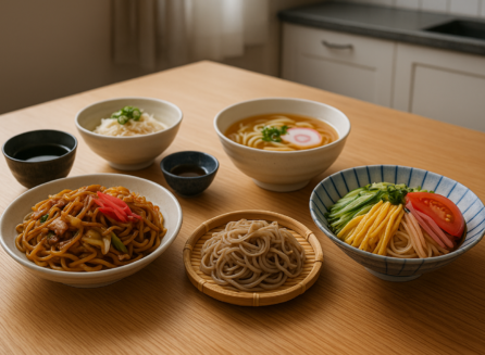 Japanese noodle dishes