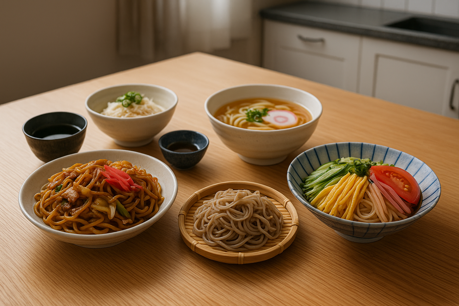 Japanese noodle dishes